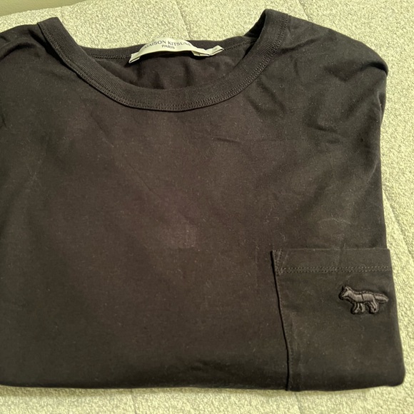 Black Maison Kitsune black t-shirt, XL - Picture 4 of 5